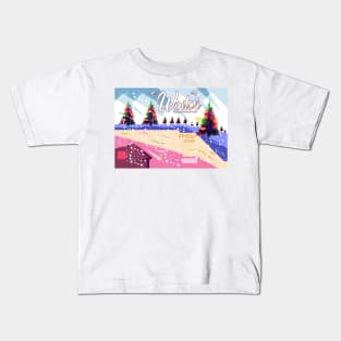 Winter in WPAP pop art Kids T-Shirt